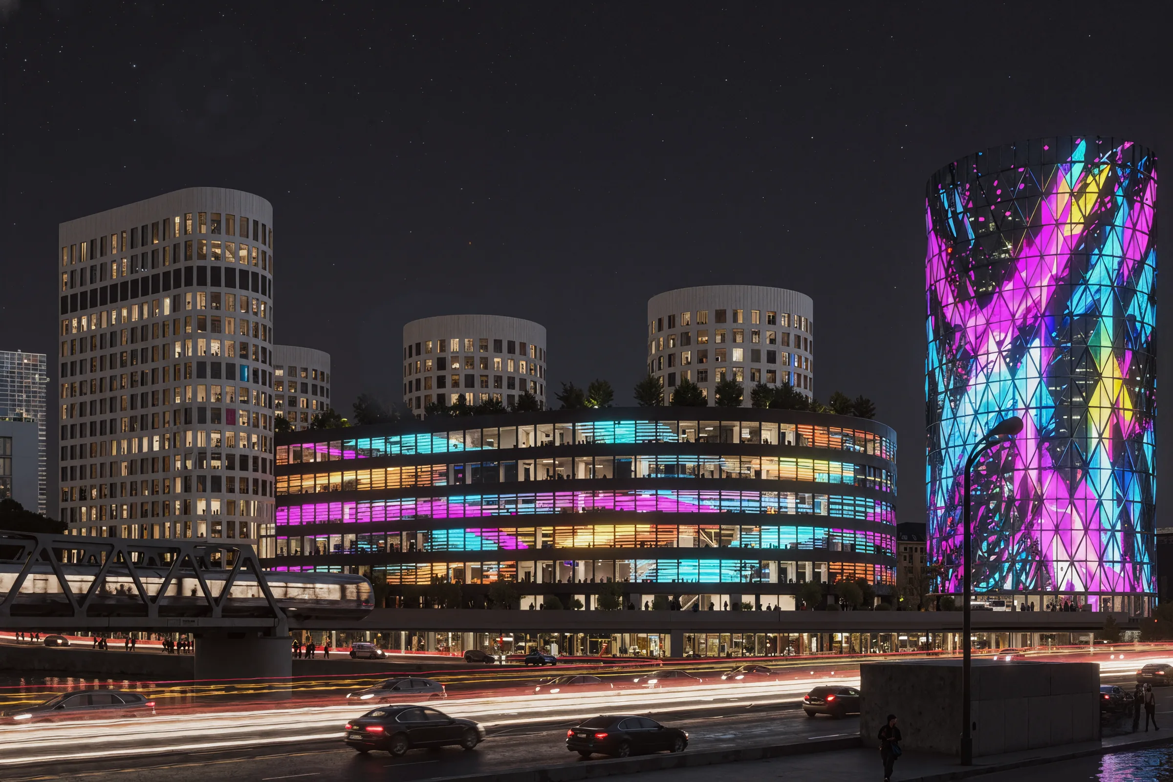 Glazed facade and media alternative